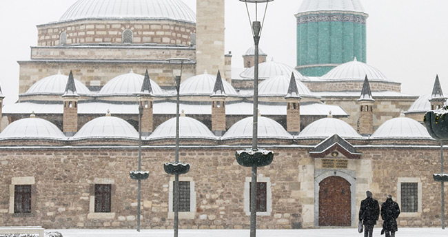 Konya'dan kar manzaraları