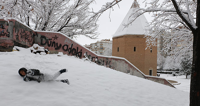 Konya'dan kar manzaraları