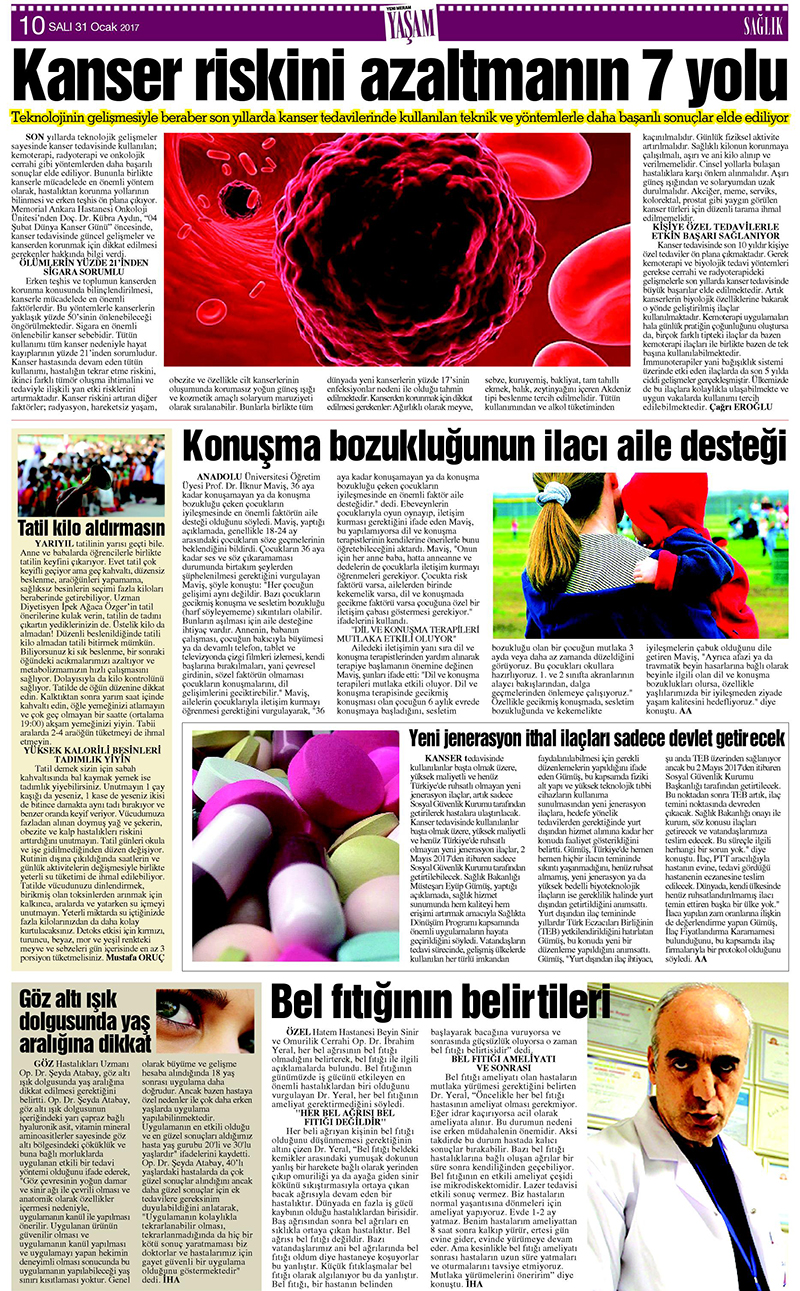 31 Ocak 2017 Yeni Meram Gazetesi