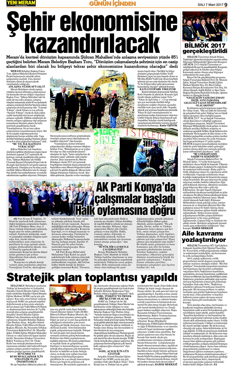 7 Mart 2017 Yeni Meram Gazetesi