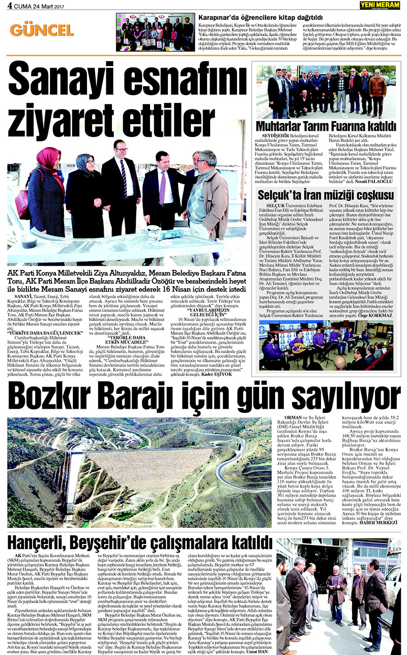 24 Mart 2017 Yeni Meram Gazetesi