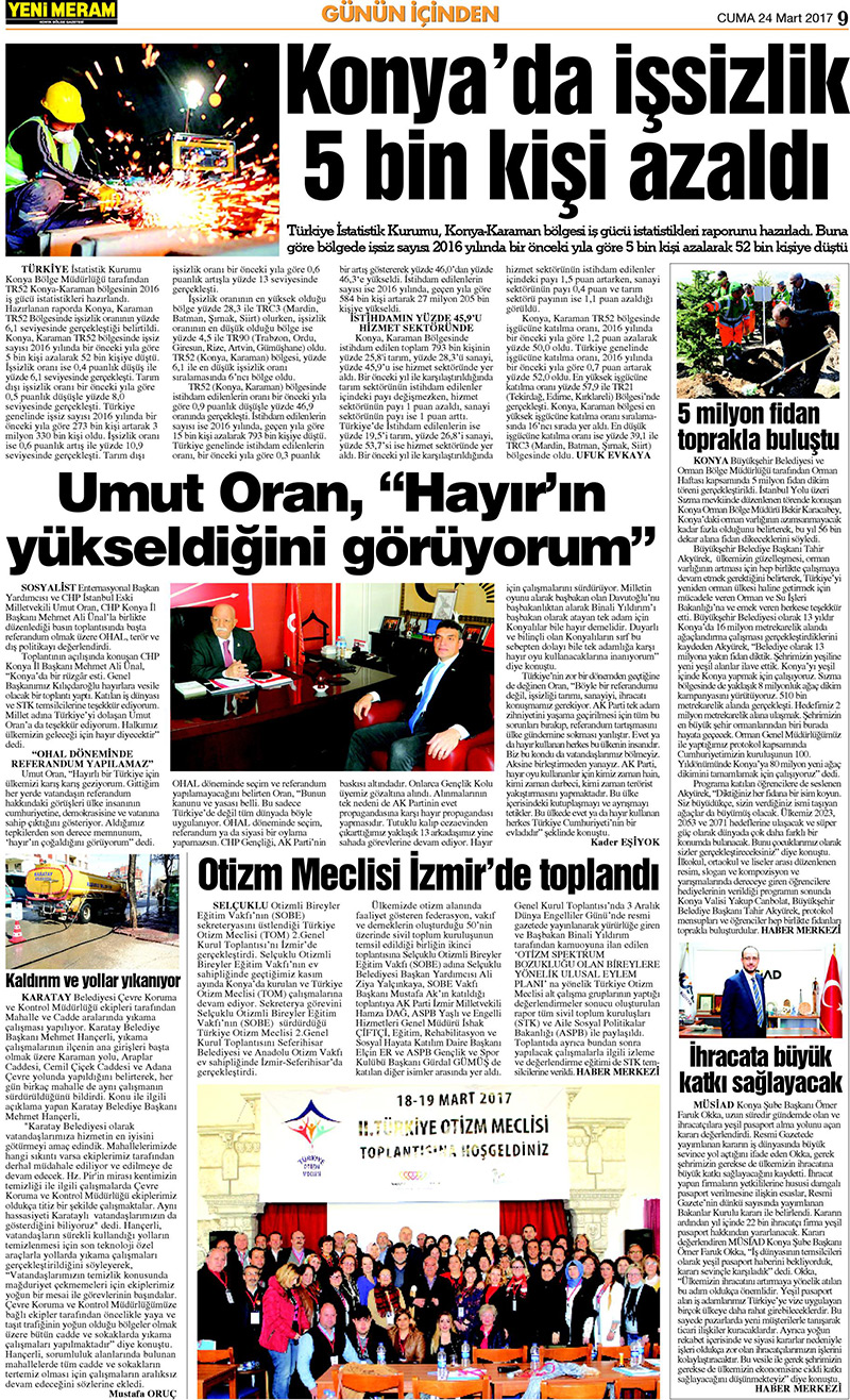 24 Mart 2017 Yeni Meram Gazetesi