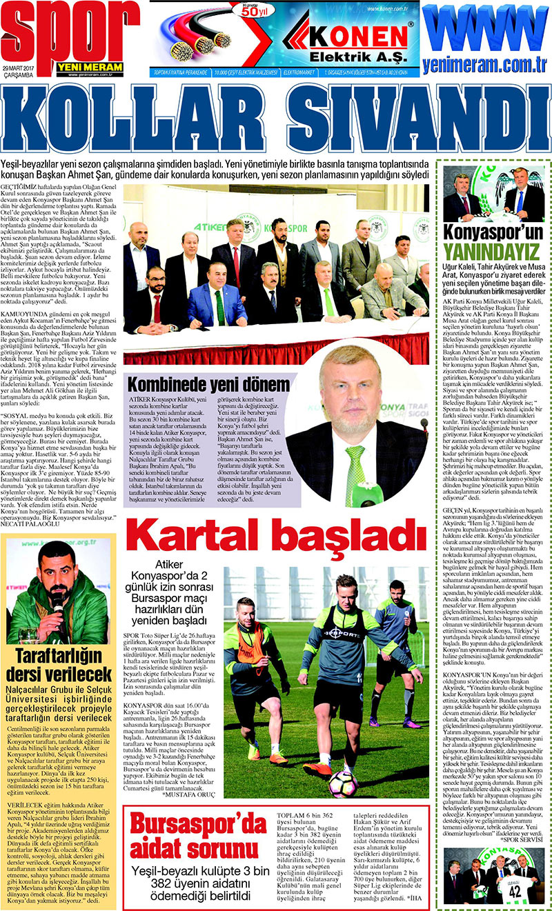29 Mart 2017 Yeni Meram Gazetesi