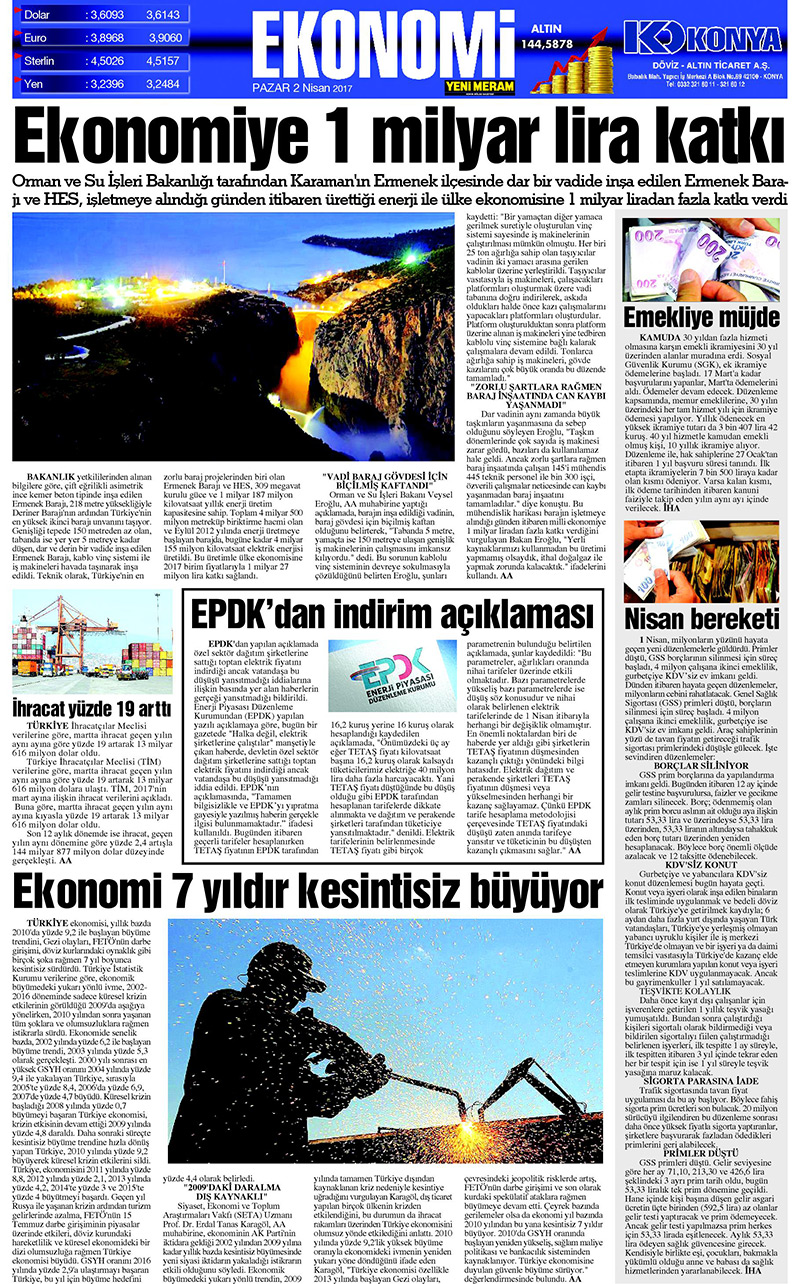 2 Nisan 2017 Yeni Meram Gazetesi