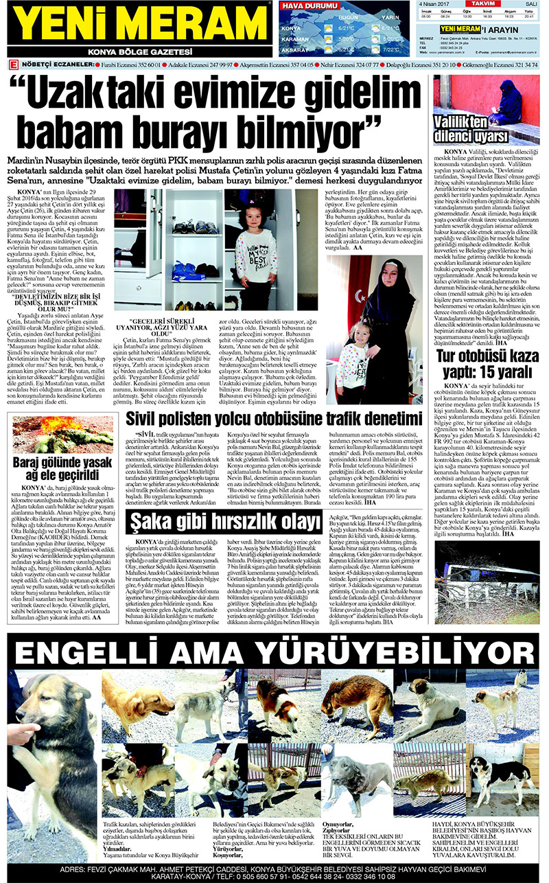 4 Nisan 2017 Yeni Meram Gazetesi