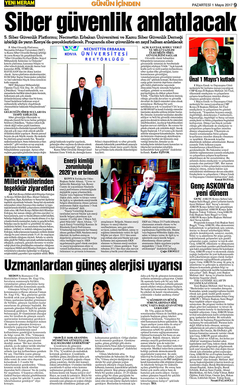 1 Nisan 2017 Yeni Meram Gazetesi