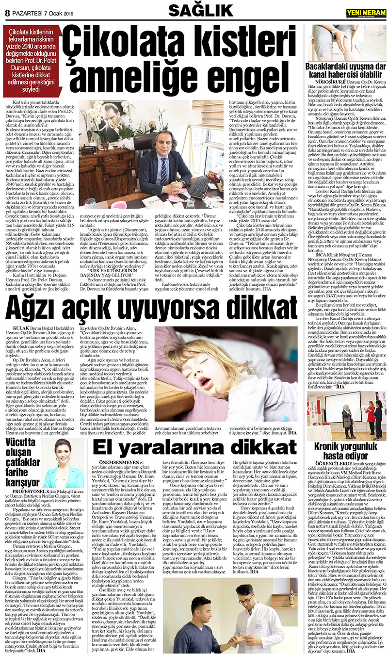 7 Ocak 2019 Yeni Meram Gazetesi