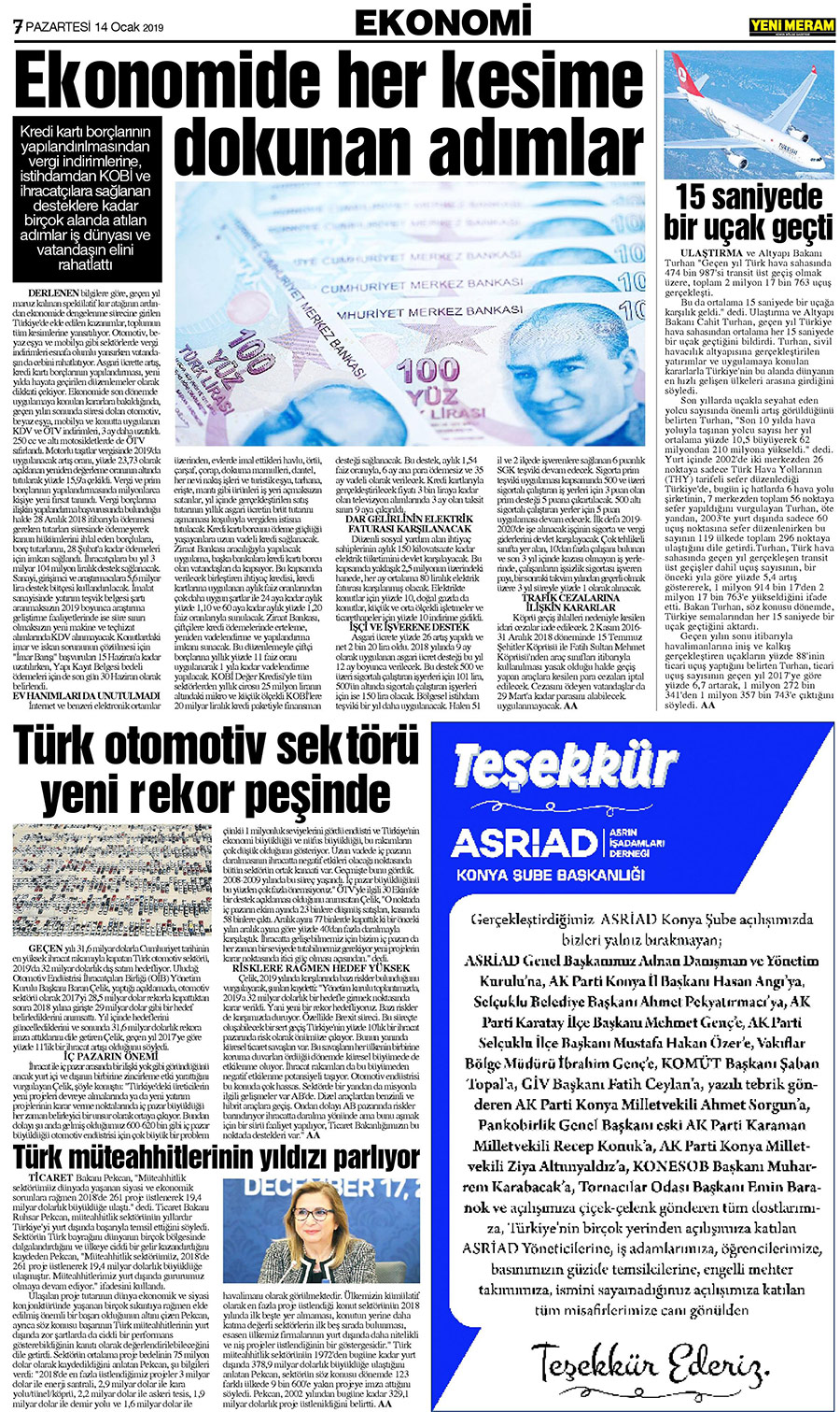 14 Ocak 2019 Yeni Meram Gazetesi