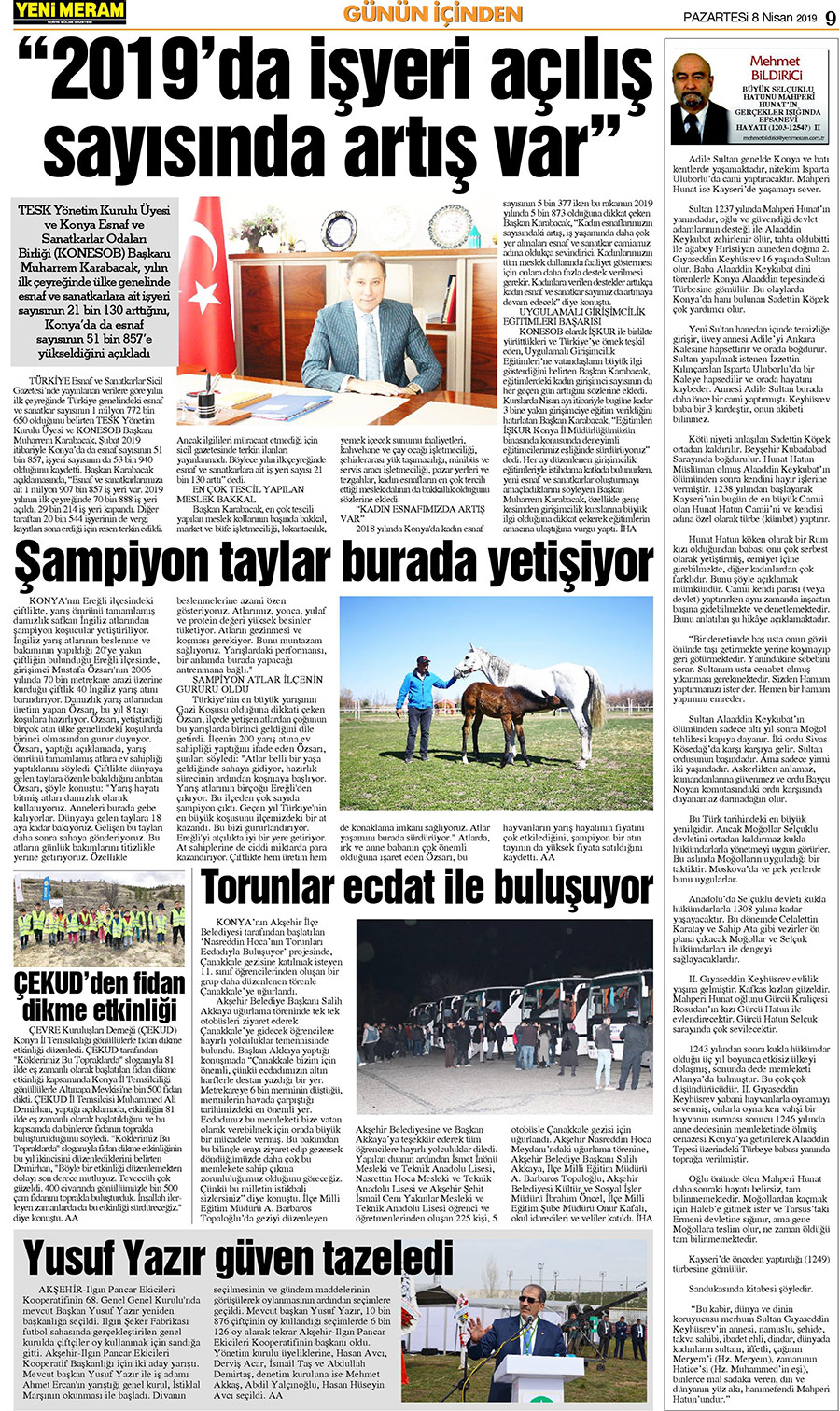 8 Nisan 2019 Yeni Meram Gazetesi