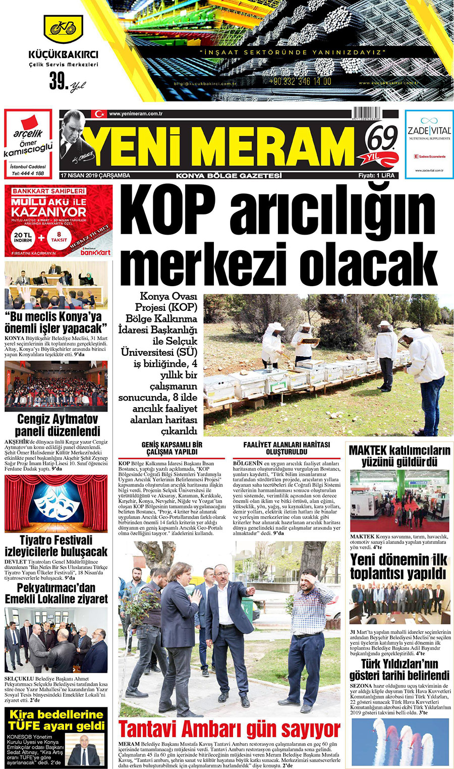 17 Nisan 2019 Yeni Meram Gazetesi
