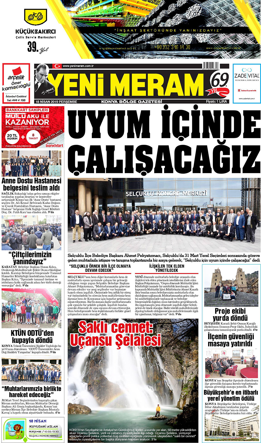 18 Nisan 2019 Yeni Meram Gazetesi