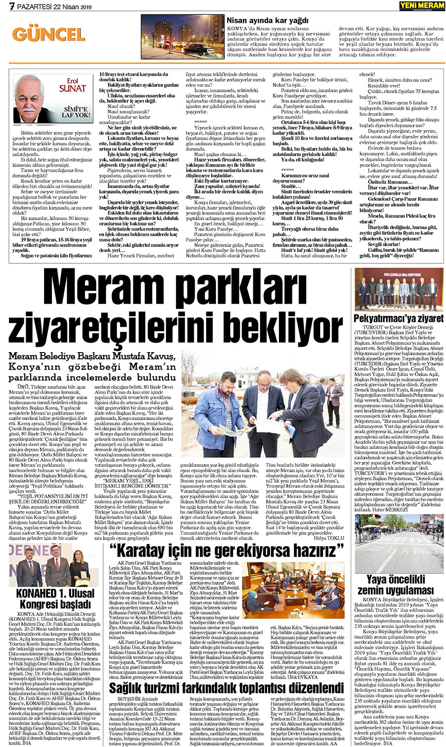 22 Nisan 2019 Yeni Meram Gazetesi