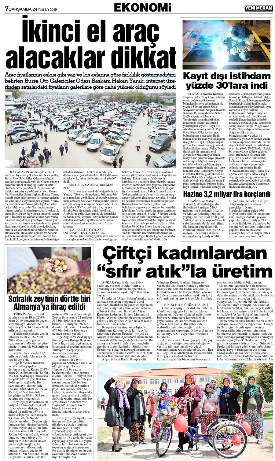 24 Nisan 2019 Yeni Meram Gazetesi