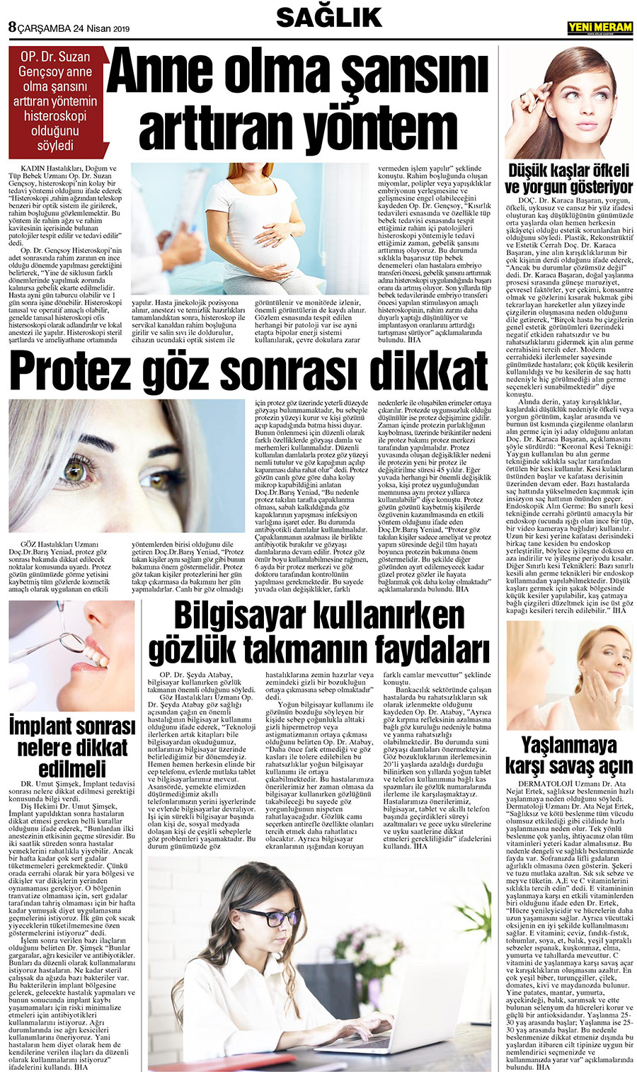 24 Nisan 2019 Yeni Meram Gazetesi