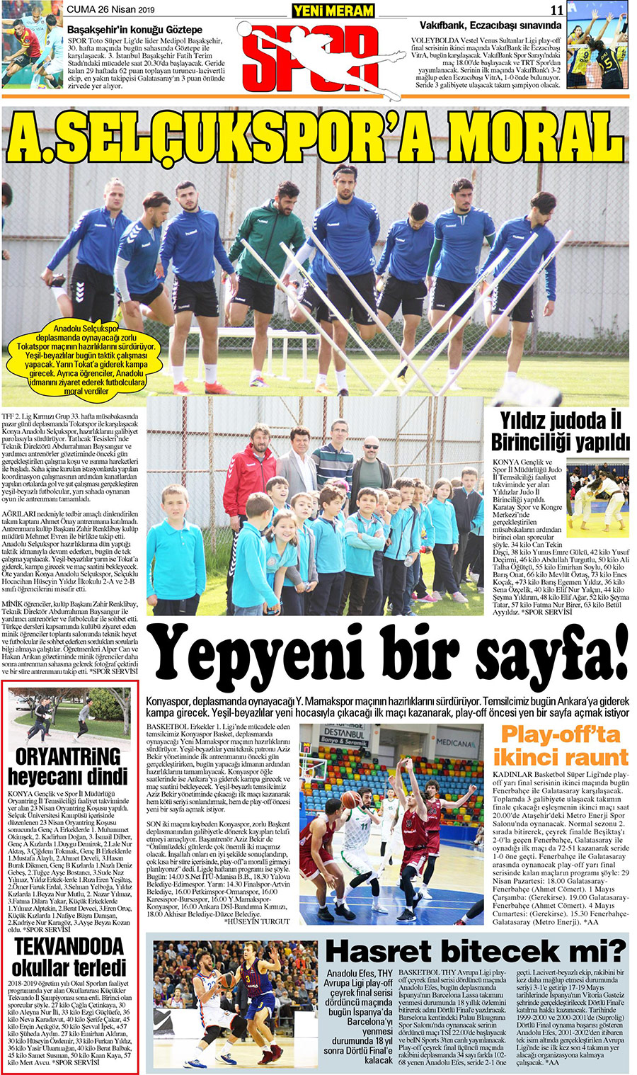 26 Nisan 2019 Yeni Meram Gazetesi