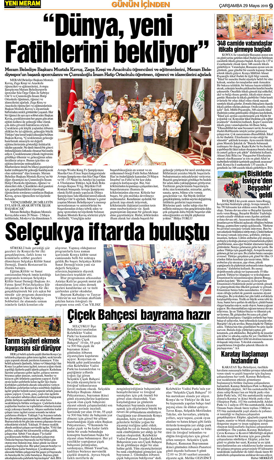 29 Mayıs 2019 Yeni Meram Gazetesi