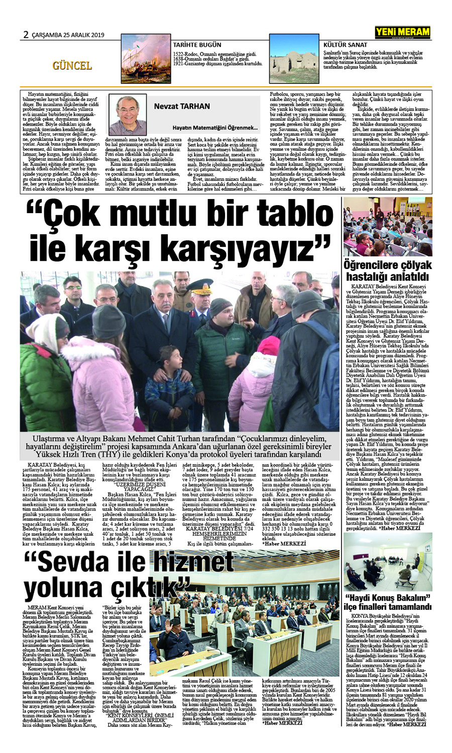 25 Aralık 2019 Yeni Meram Gazetesi