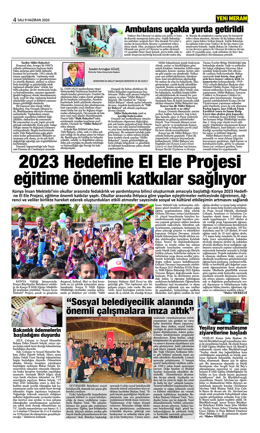 9 Haziran 2020 Yeni Meram Gazetesi