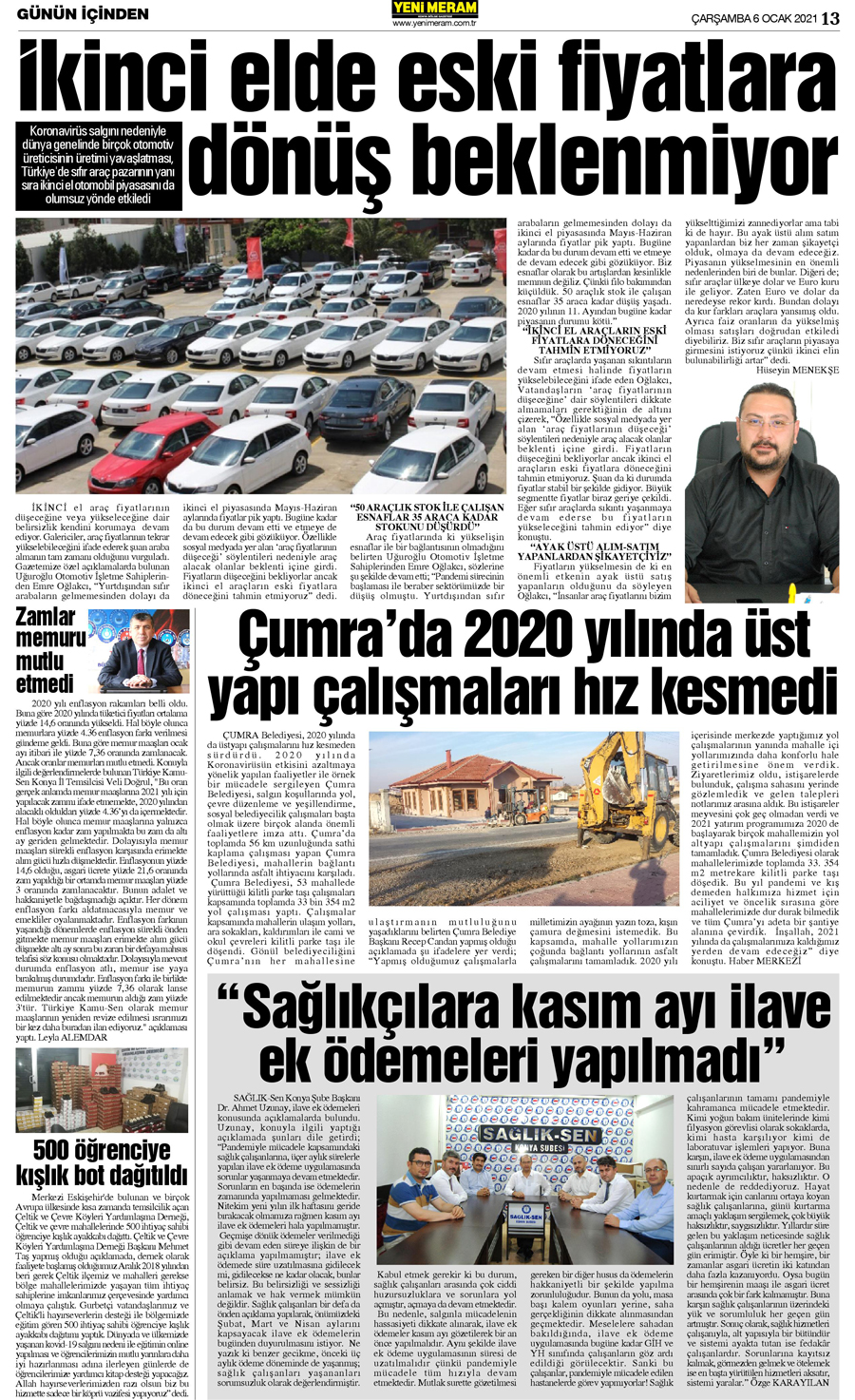 6 Ocak 2021 Yeni Meram Gazetesi