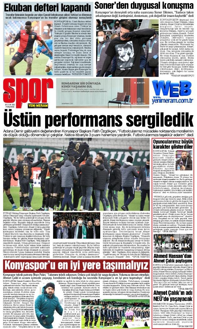 20 Ocak 2022 Yeni Meram Gazetesi
