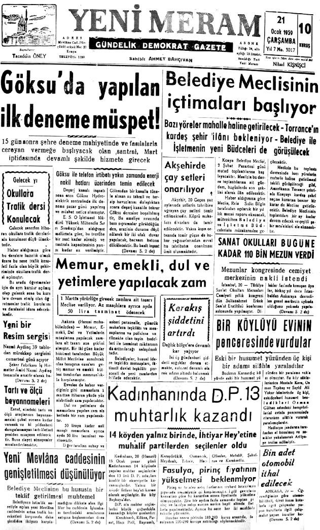 21 Ocak 2022 Yeni Meram Gazetesi
