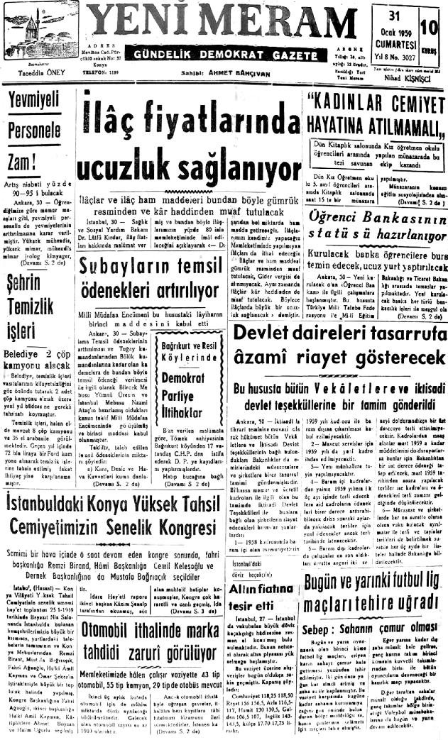 31 Ocak 2022 Yeni Meram Gazetesi

