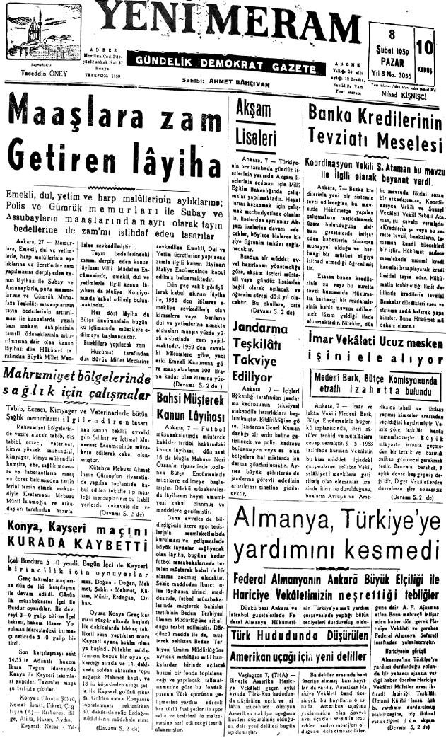 8 Şubat 2022 Yeni Meram Gazetesi
