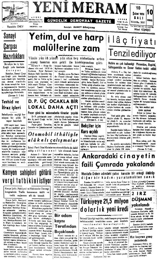 10 Şubat 2022 Yeni Meram Gazetesi

