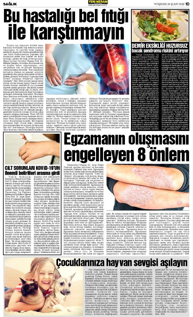 24 Şubat 2022 Yeni Meram Gazetesi
