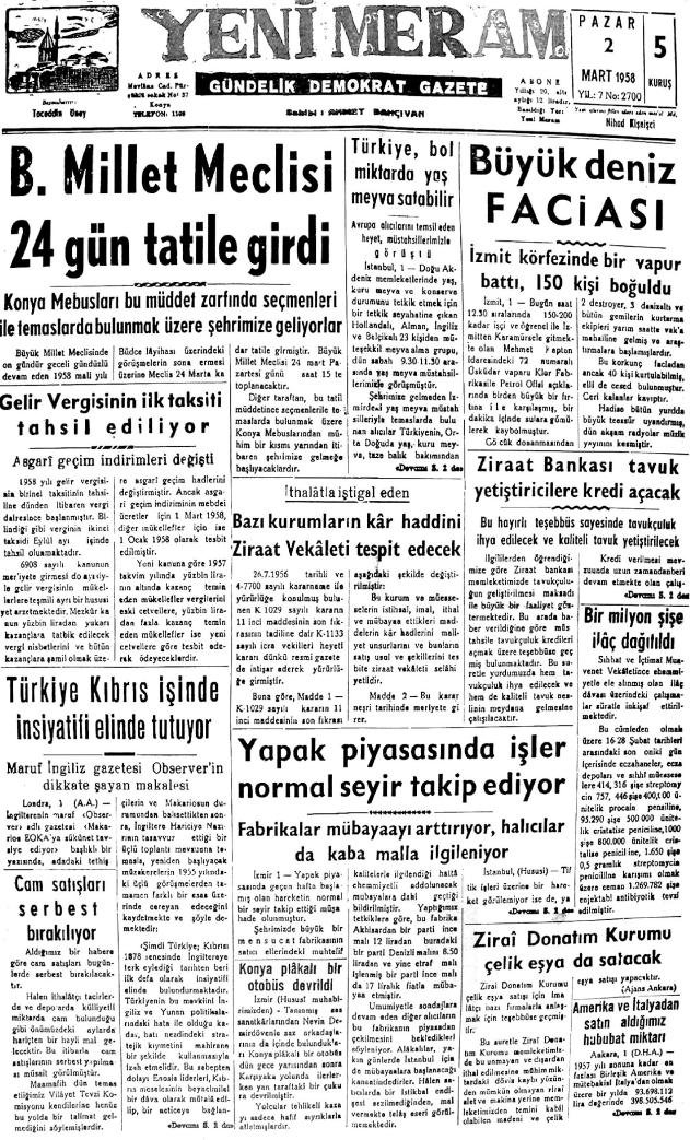 2 Mart 2022 Yeni Meram Gazetesi
