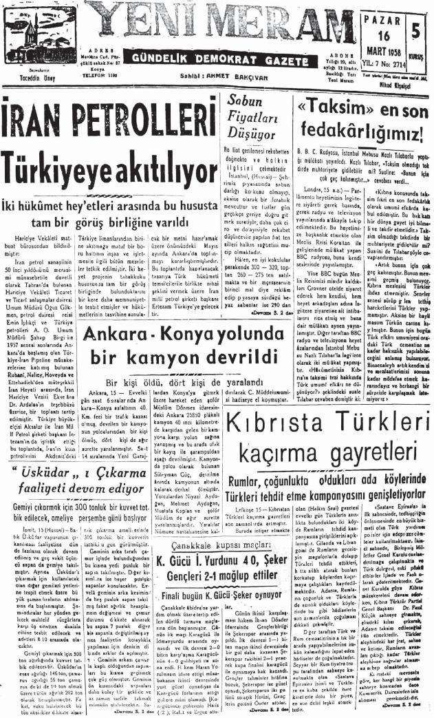 16 Mart 2022 Yeni Meram Gazetesi
