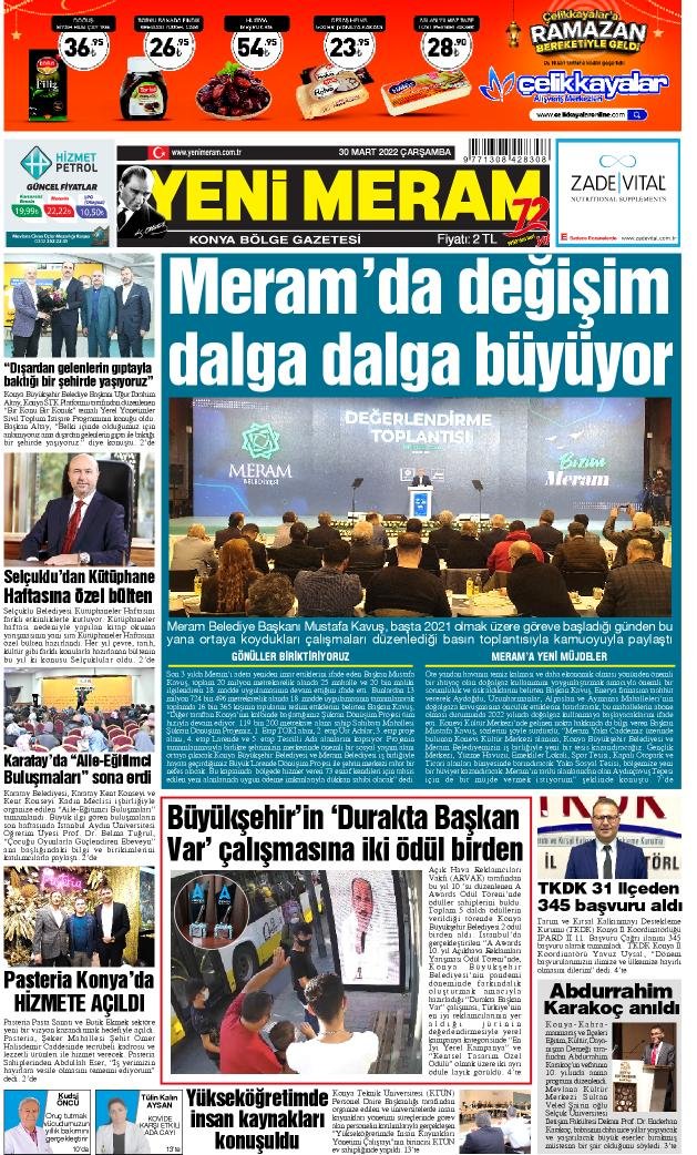 30 Mart 2022 Yeni Meram Gazetesi
