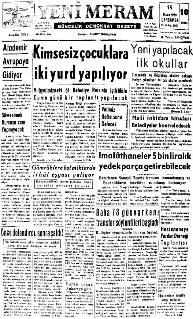 15 Nisan 2022 Yeni Meram Gazetesi
