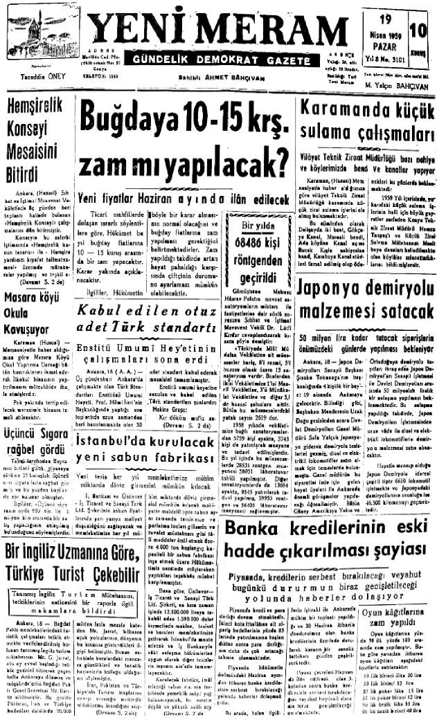 19 Nisan 2022 Yeni Meram Gazetesi
