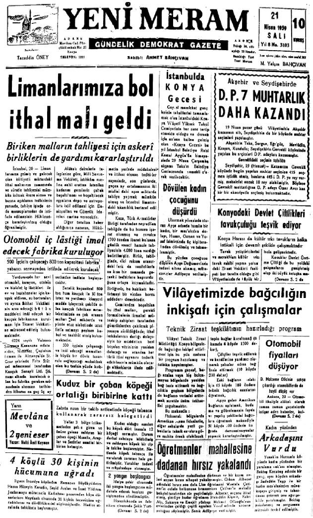 21 Nisan 2022 Yeni Meram Gazetesi
