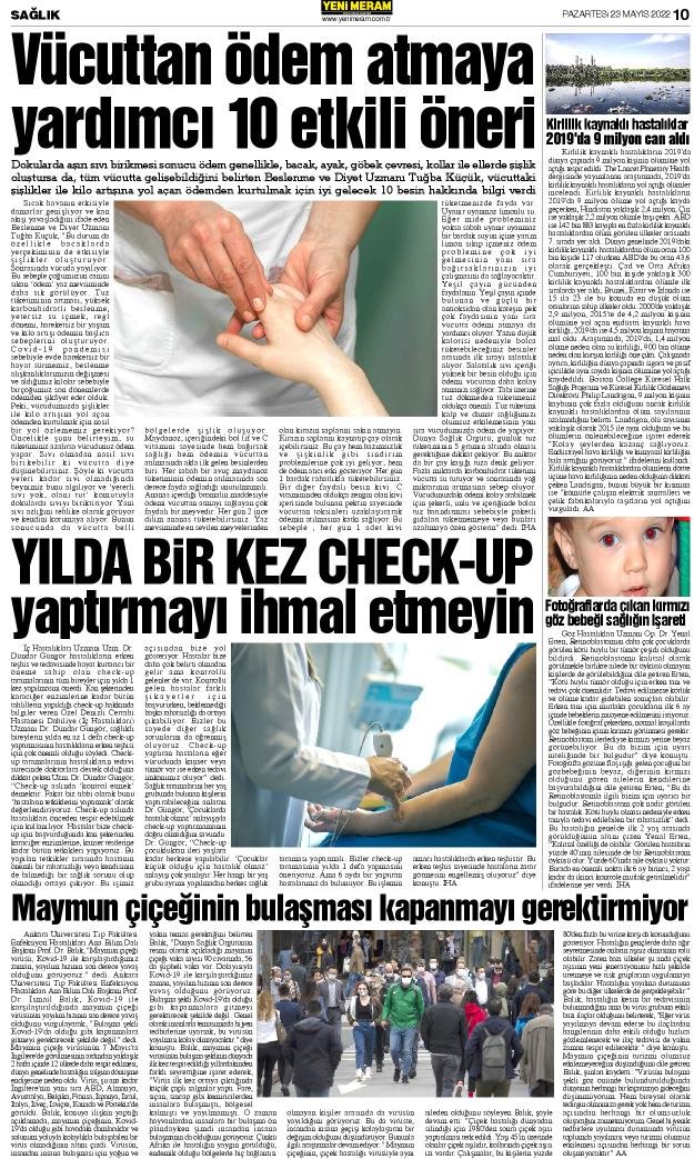 23 Mayıs 2022 Yeni Meram Gazetesi
