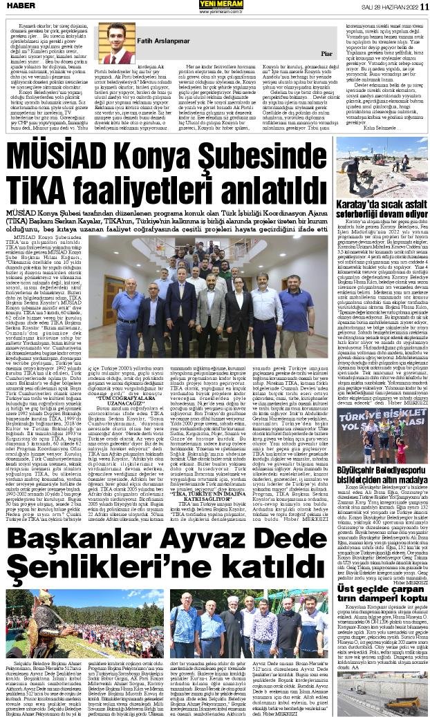 28 Haziran 2022 Yeni Meram Gazetesi
