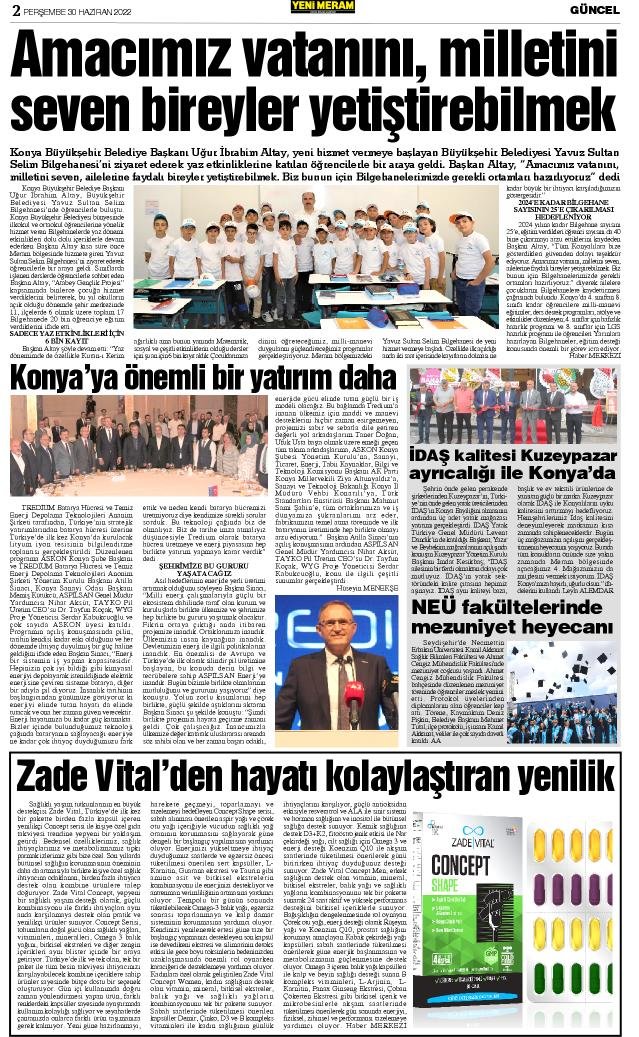 30 Haziran 2022 Yeni Meram Gazetesi

