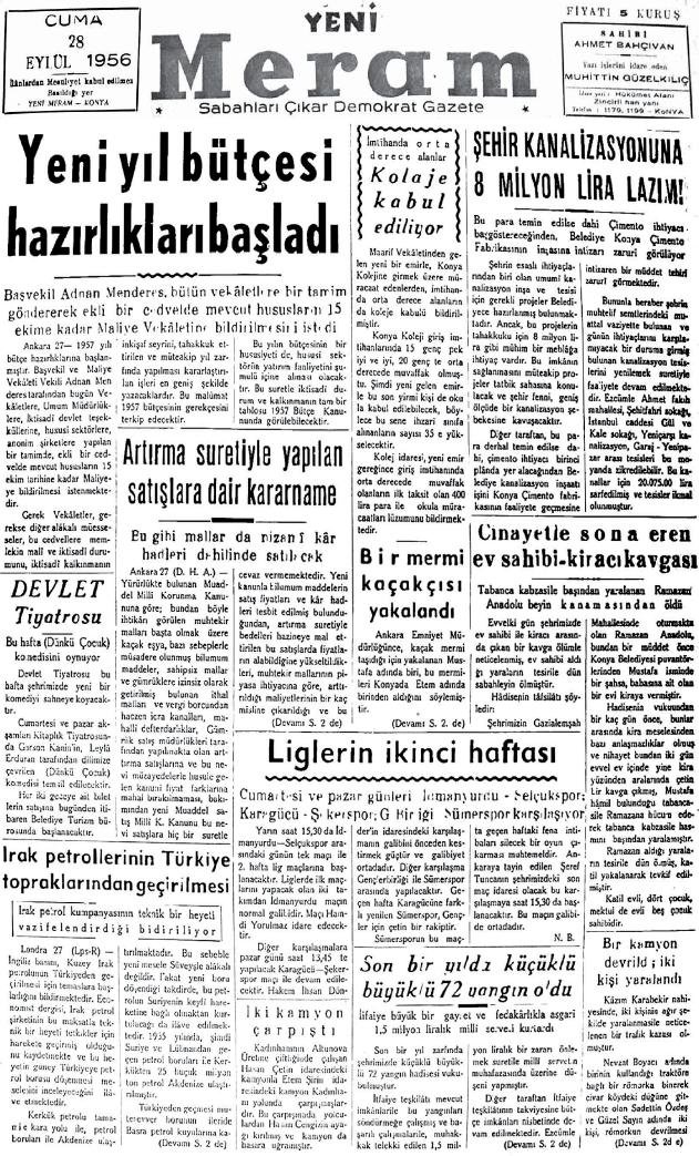 28 Eylül 2022 Yeni Meram Gazetesi
