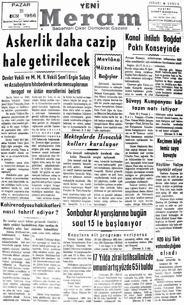 21 Ekim 2022 Yeni Meram Gazetesi
