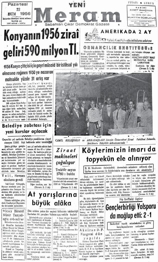 22 Ekim 2022 Yeni Meram Gazetesi