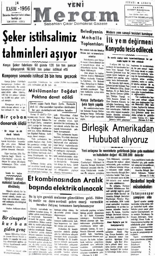 14 Kasım 2022 Yeni Meram Gazetesi
