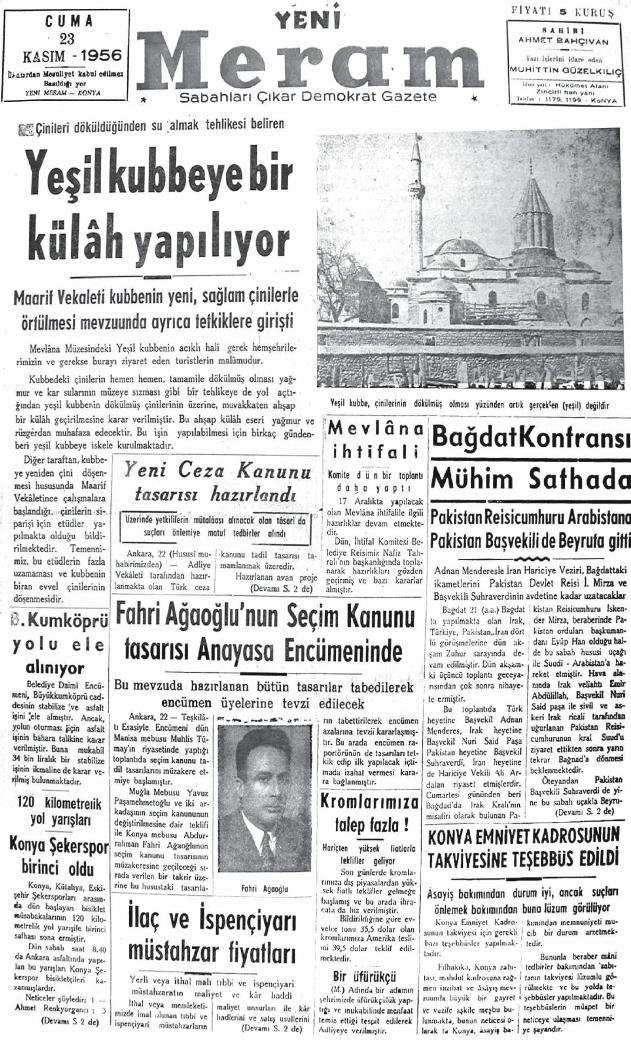 23 Kasım 2022 Yeni Meram Gazetesi
