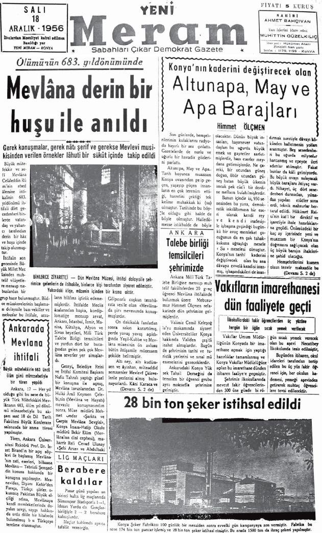 17 Aralık 2022 Yeni Meram Gazetesi