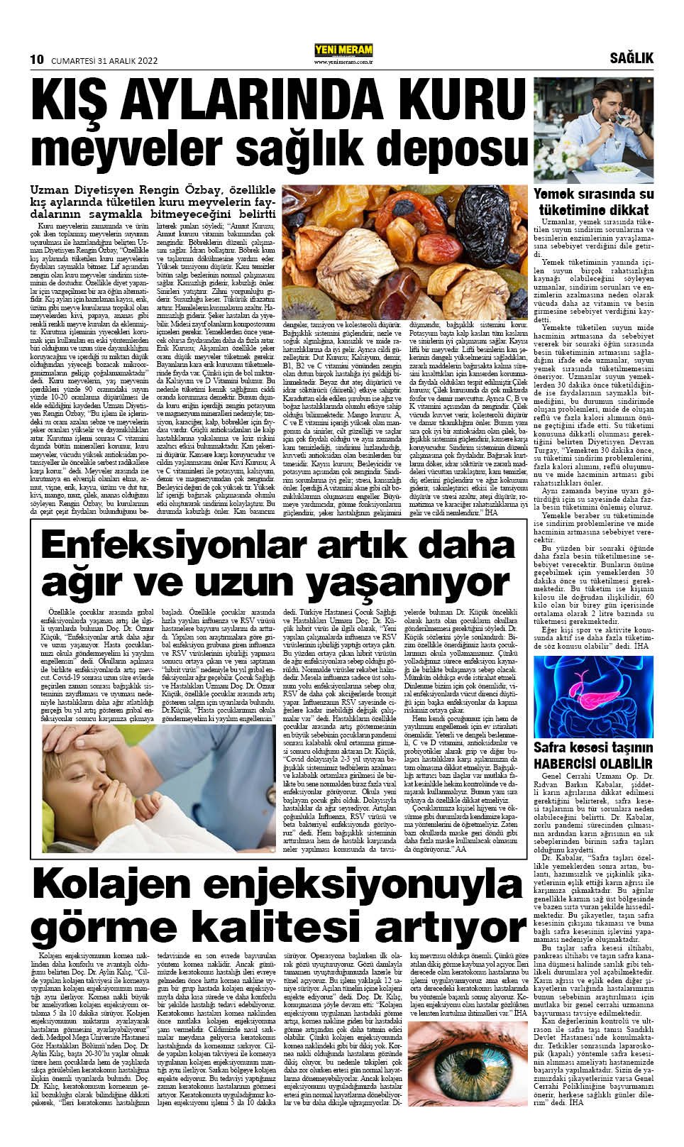 31 Aralık 2022 Yeni Meram Gazetesi