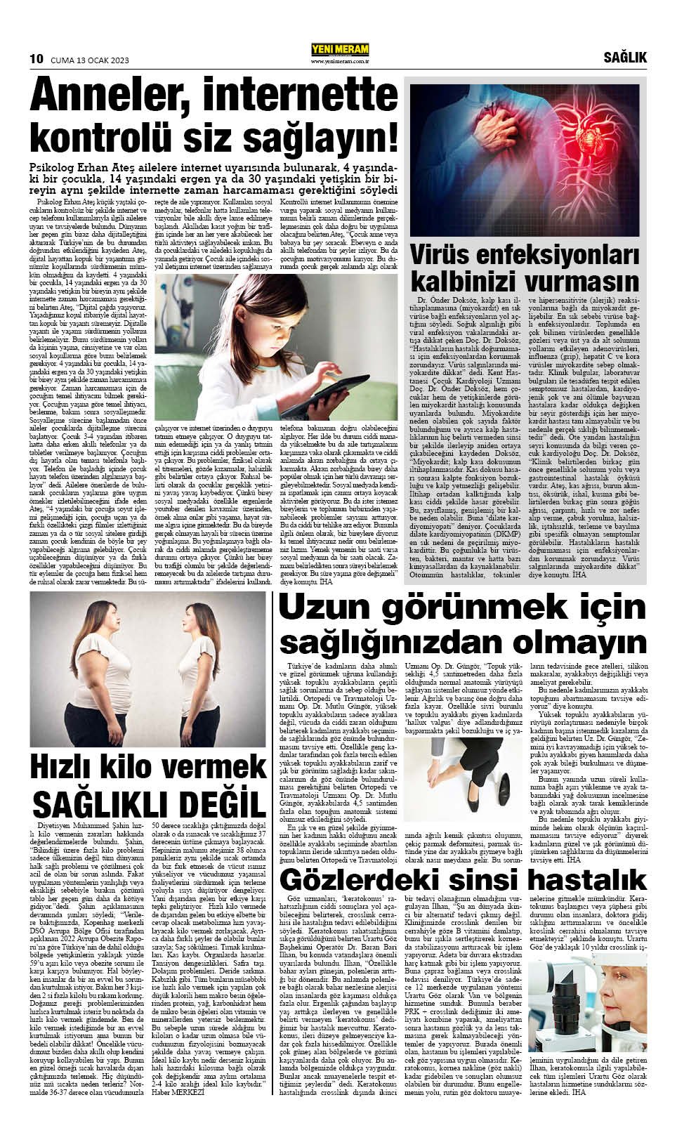 13 Ocak 2023 Yeni Meram Gazetesi
