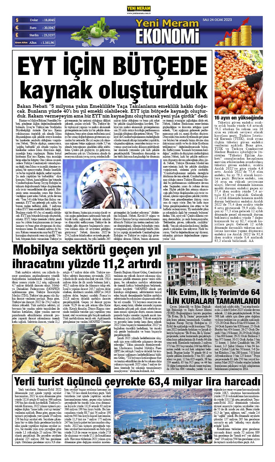 24 Ocak 2023 Yeni Meram Gazetesi
