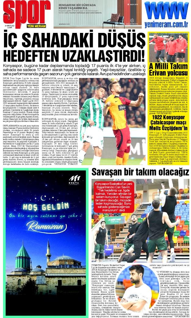24 Mart 2023 Yeni Meram Gazetesi
