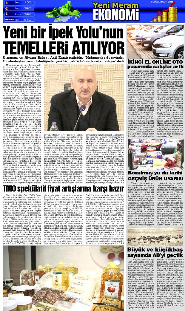 24 Mart 2023 Yeni Meram Gazetesi
