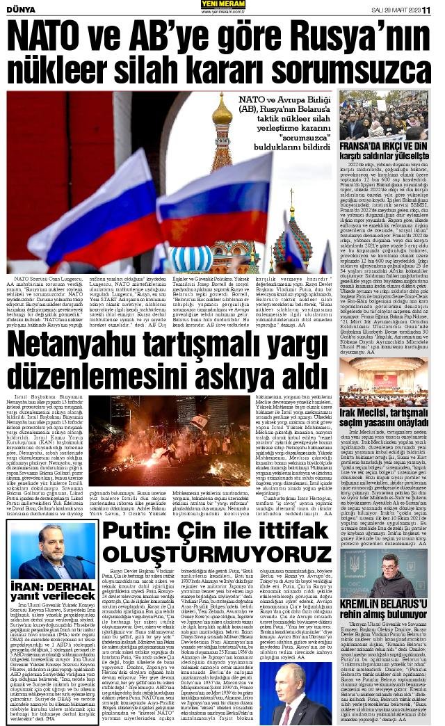 28 Mart 2023 Yeni Meram Gazetesi
